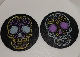 Mexican skull coaster
