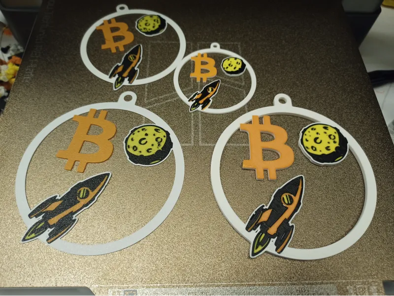 bitcoin to the moon christmas ball