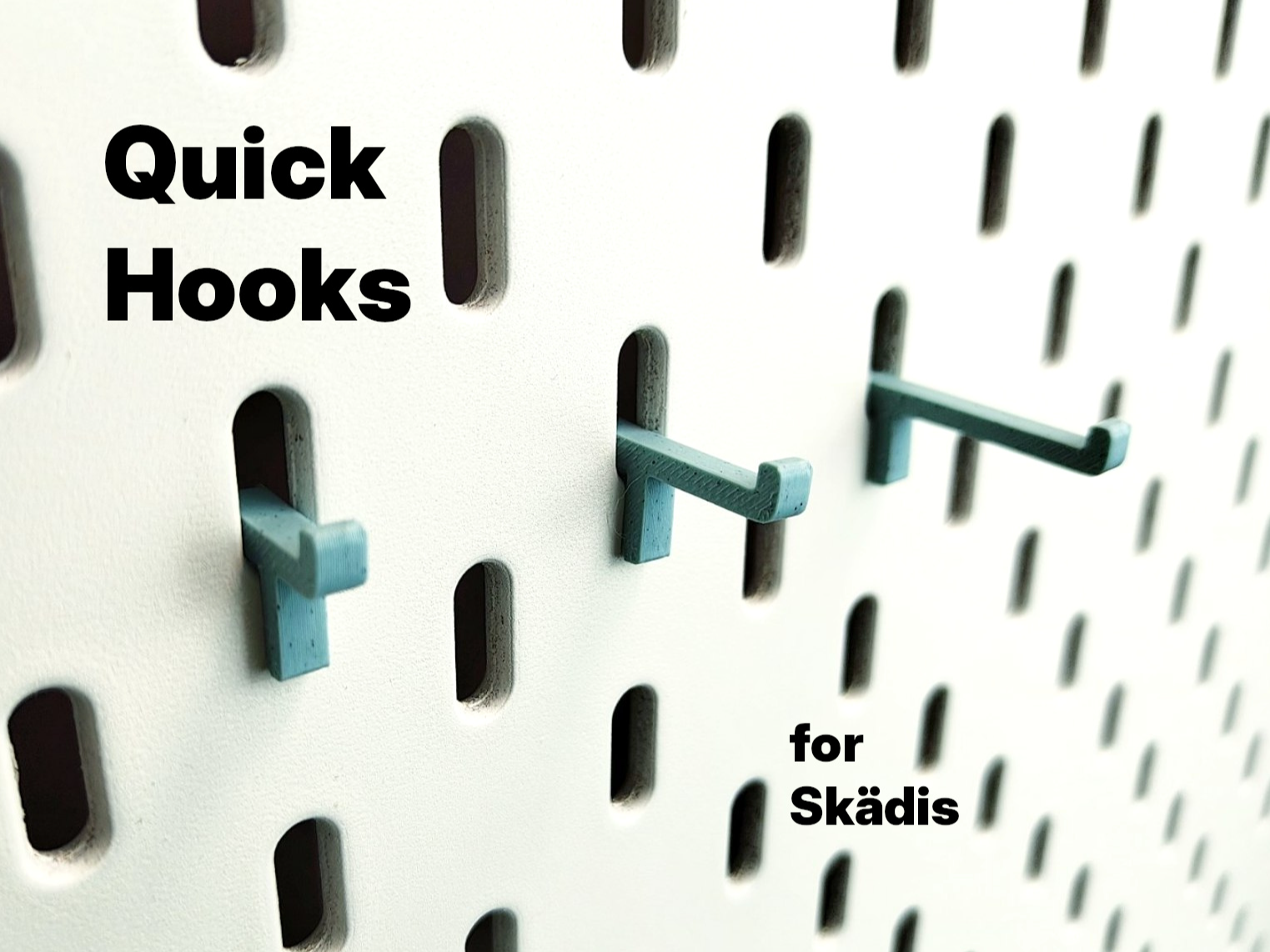 Quick Hooks Set – 3 Sizes for IKEA Skådis