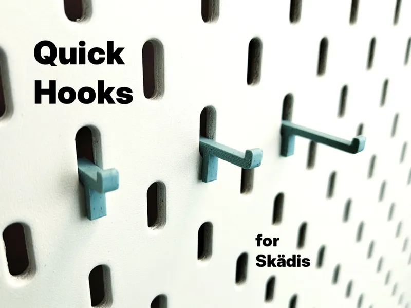 Quick Hooks Set – 3 Sizes for IKEA Skådis