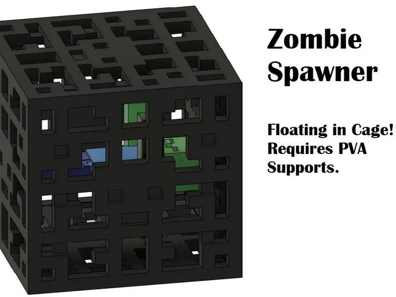 Minecraft Zombie/Pig Spawner (Floating in Cage)