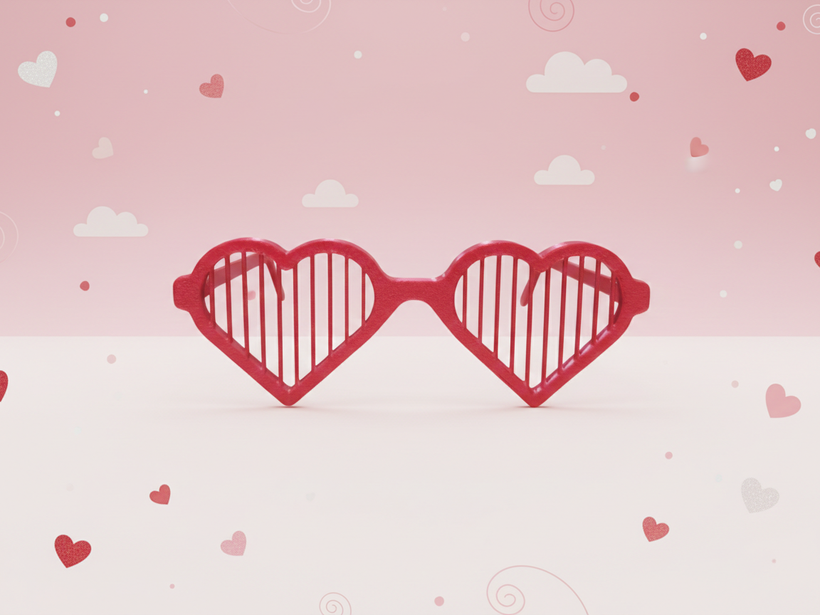 Valentine's Day glasses