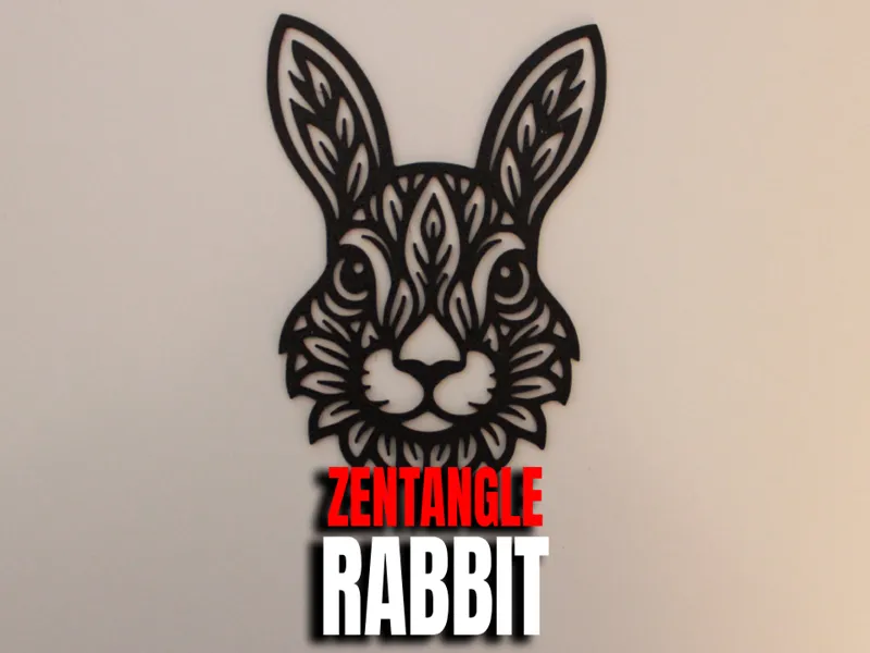 Zentangle Rabbit | Wall art