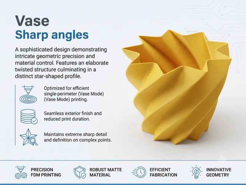 Sharp Angles Geometric Vase | Spiral Vase Mode