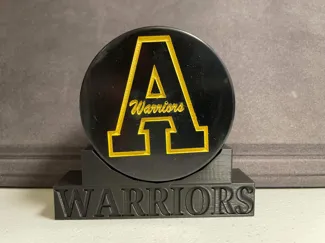Hockey puck display stand