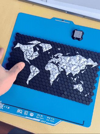 Flexible World Map Art – NASA-Style Fabric