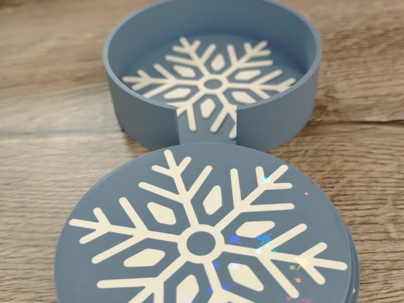 Snowflake coasters