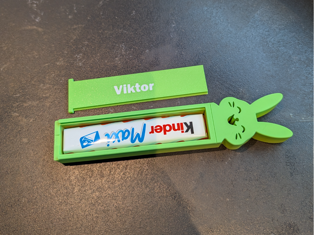 Customizable easter bunny, kinder surprise