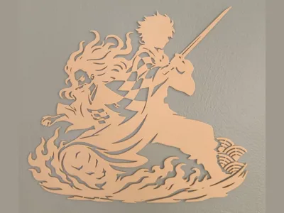 WallArt - Demons Slayer Brothers