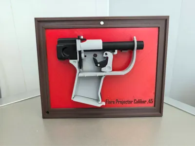 Flare Projector Caliber .45 Cutaway Lithophane Model Art