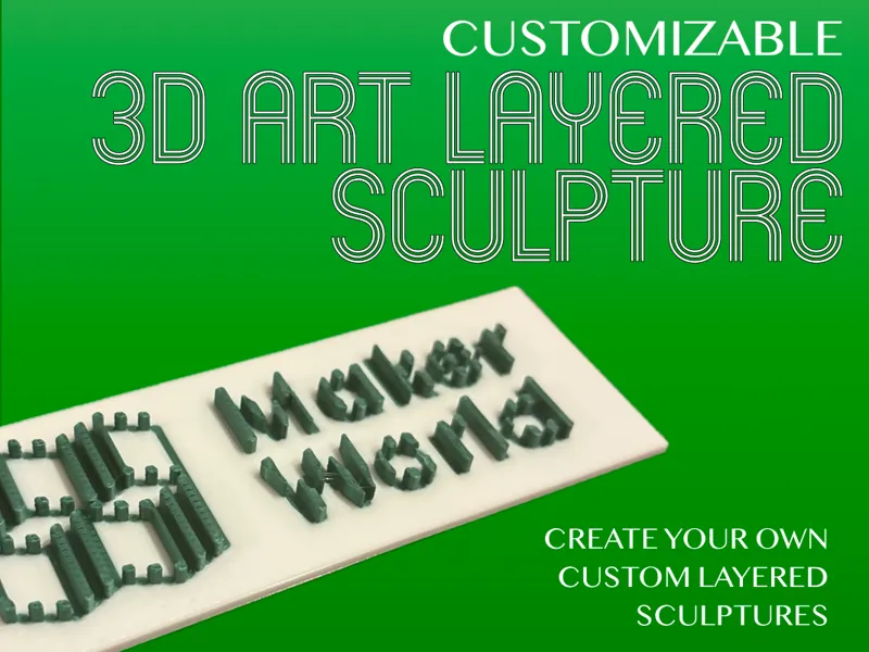 Custom 3D ART Generator - Layered Sculpture