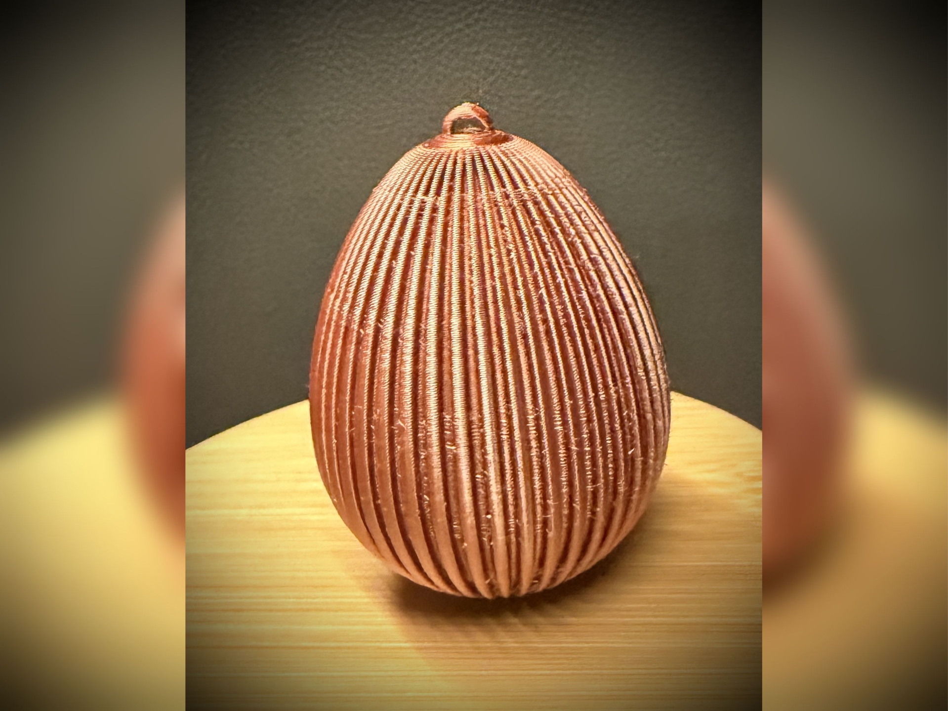 Modern Ribbed Easter Egg - Elegant Decoration