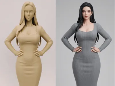 Fit dress model