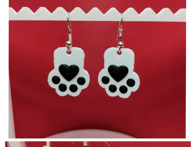Cat's paws - fuzzy earrings