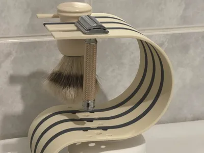 Shaving set stand - for Razor, Brush, Soap