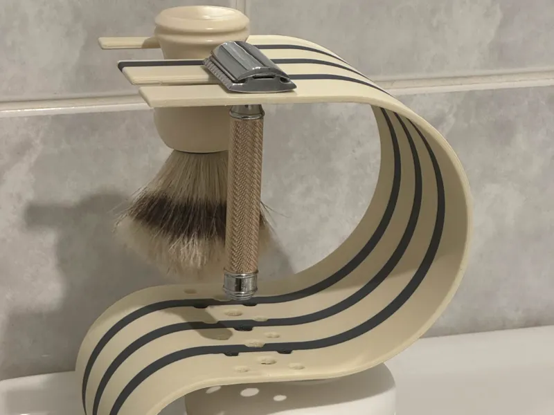 Shaving set stand - for Razor, Brush, Soap