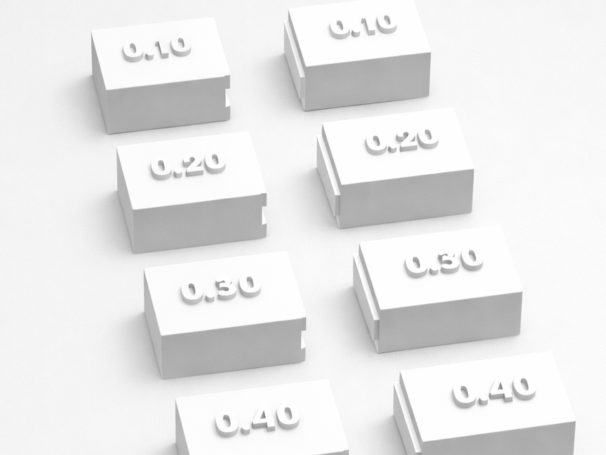Dovetail Tolerance Test Blocks — Fit Calibration