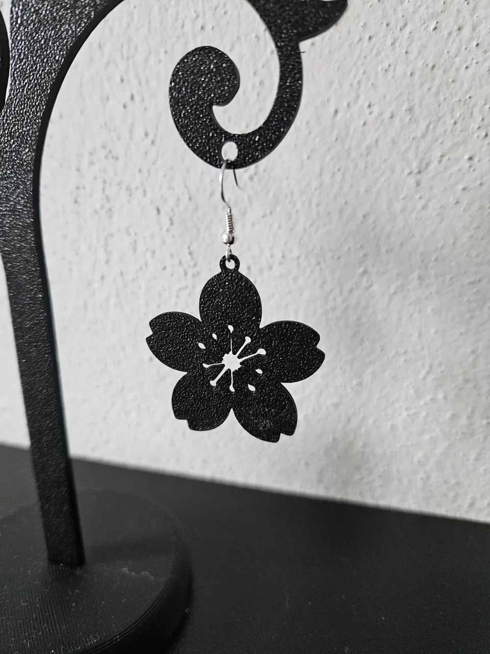 cherry blossom earrings view 2
