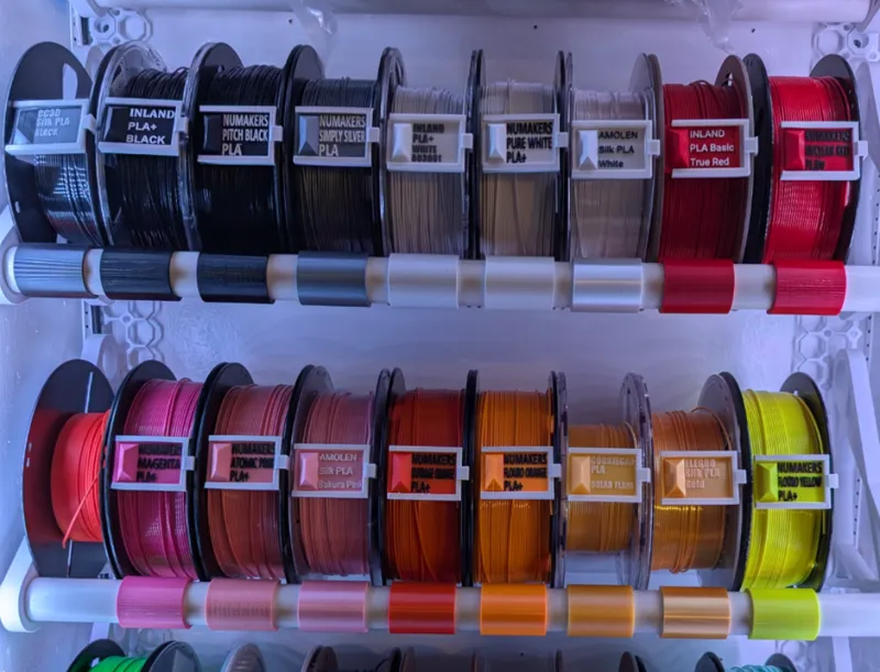 Filament swatch and rack clip