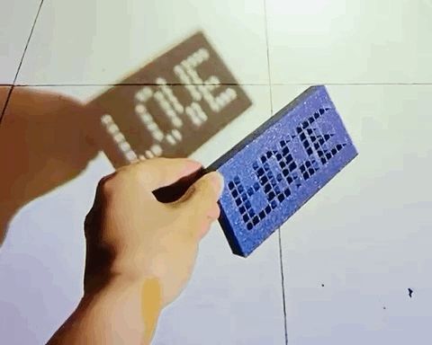 Optical Word Display - HATE/LOVE