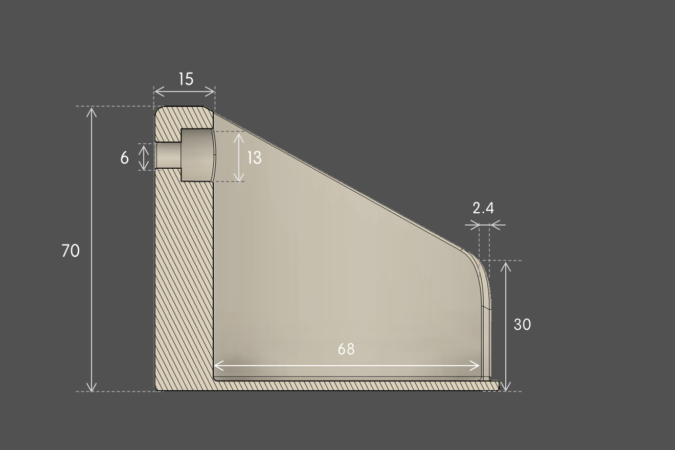 Miniatura 1 do modelo 3D 铝型材杯架 - 可定制任意尺寸