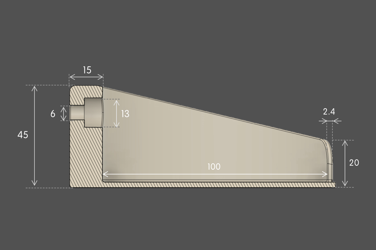 Miniatura 2 do modelo 3D 铝型材杯架 - 可定制任意尺寸