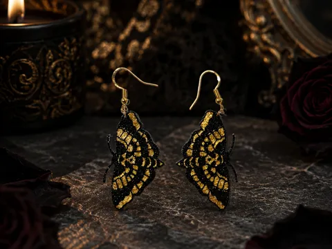 Pendientes: Butterfly skull earrings — referencia de MakerWorld