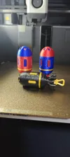 Multi-part version, customizable colors, flocked surface; 0.16mm layer height, 2 walls, 10% infill