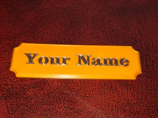 Classic Front Door Name Plate - Smooth Surface