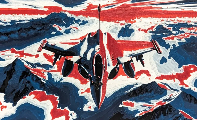 French Rafale over the Alps - Hueforge
