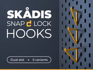Soporte: IKEA Skadis Sturdy Hooks - Snap Fit! — vista de referencia 3
