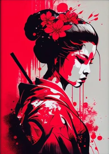 Japanese Geisha Art HueForge