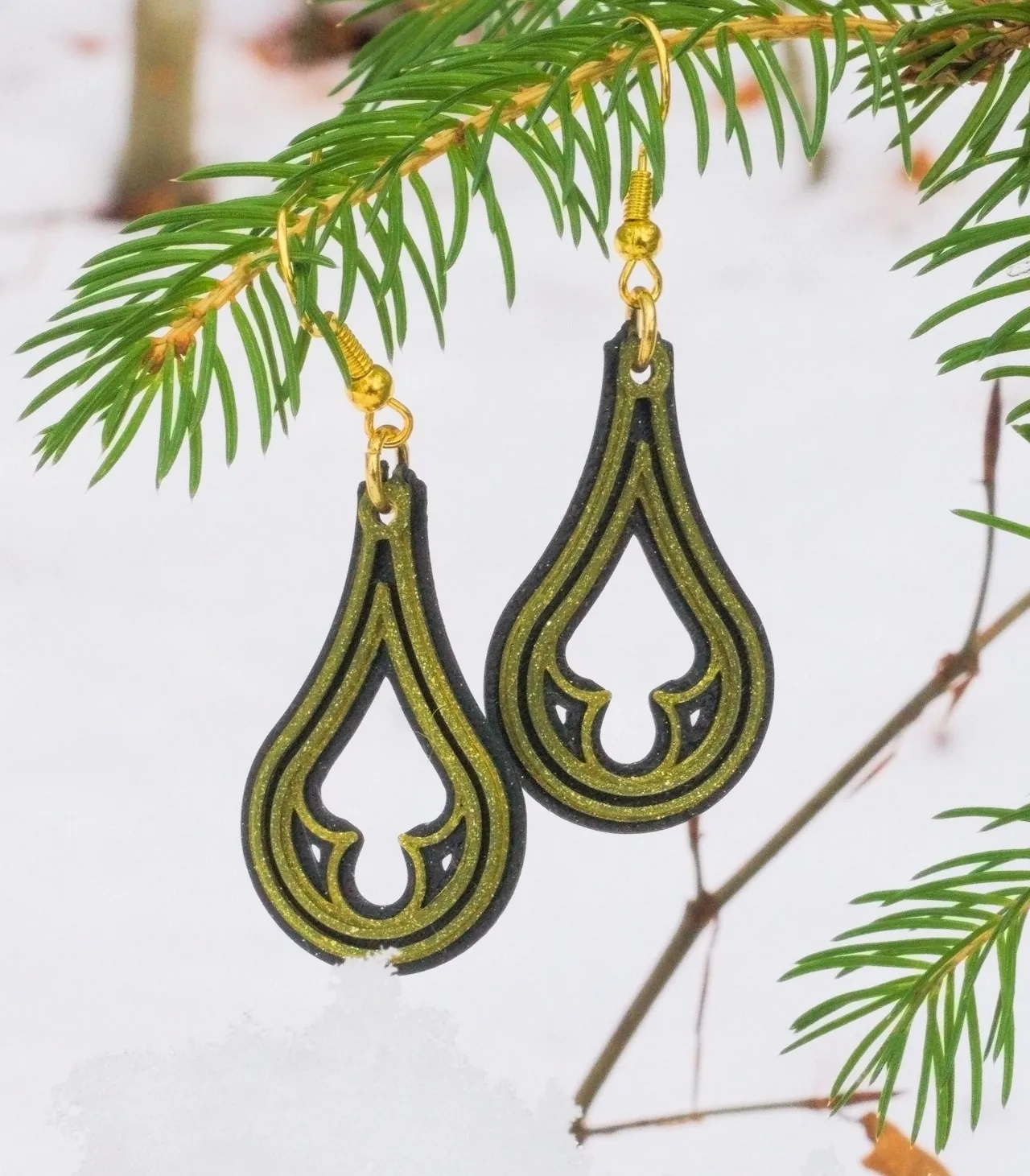 Earrings - 'Gothic Drop' view 2
