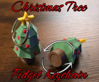 Christmas Tree Fidget Keychain