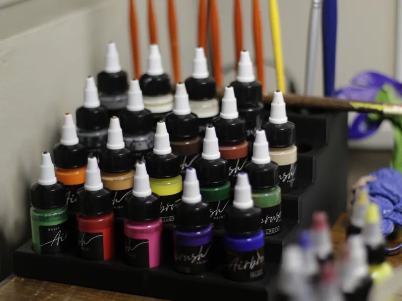 1-oz acrylic paint and brush stepped holder