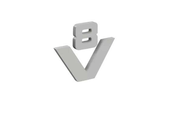 Logo V8 pour jantes Scania