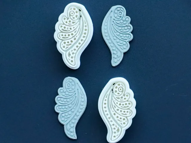 Angel wings Polymer Clay Cutter Earrings Necklace