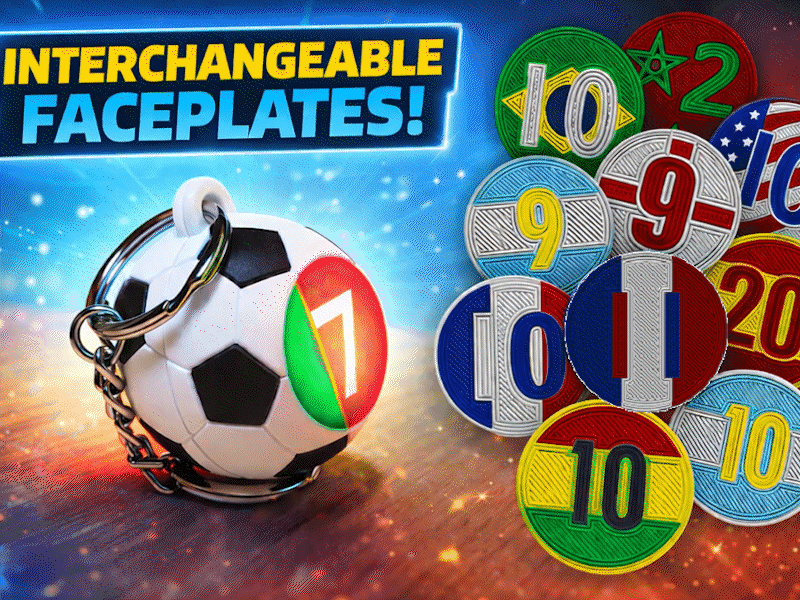 Light-Up Soccer Ball Keychain