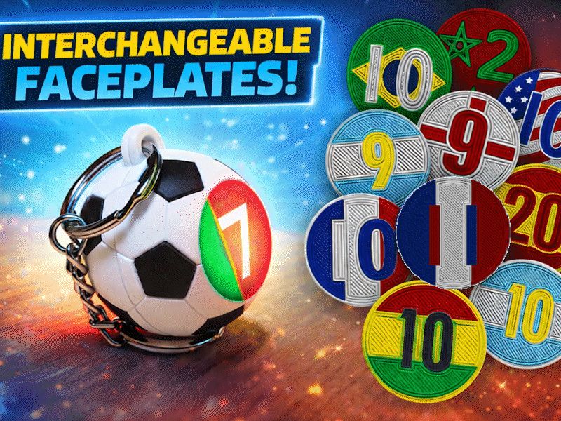 Light-Up Soccer Ball Keychain