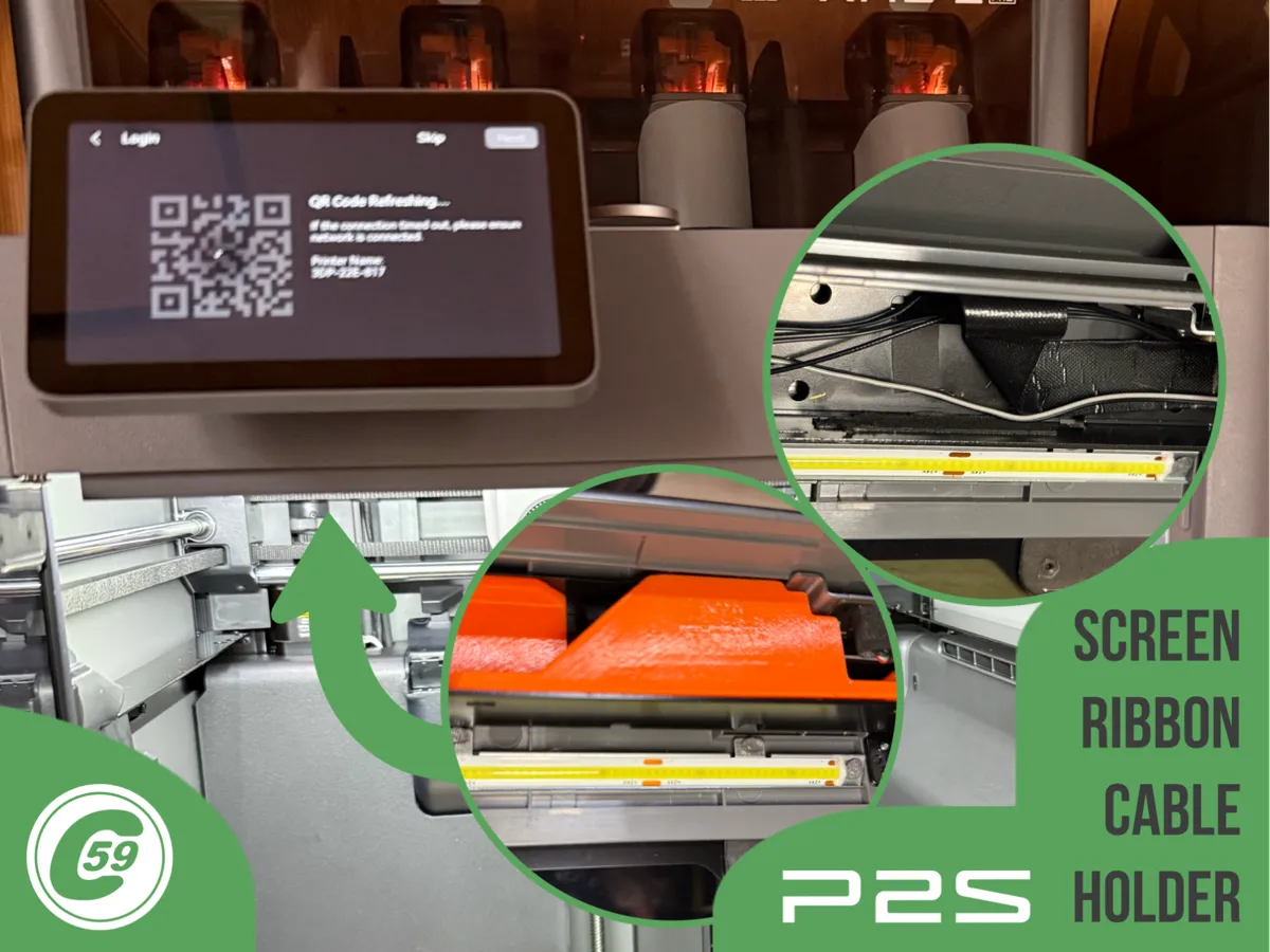 P2S Screen Ribbon Cable Protector - Free 3D Print Model - MakerWorld