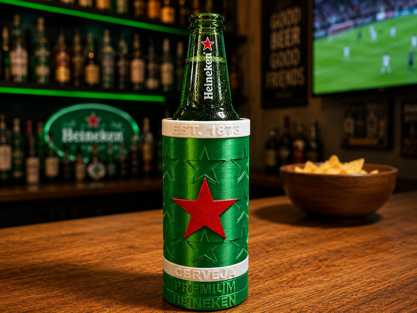Porta Long Neck / Lata Heineken (Textos em PT)