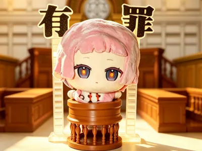 Ace Attorney Witness Stand Figure Stand Pen Holder