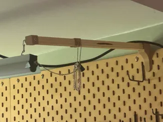 Ceiling-Free Shop Light Mount for SKÅDIS Pegboard