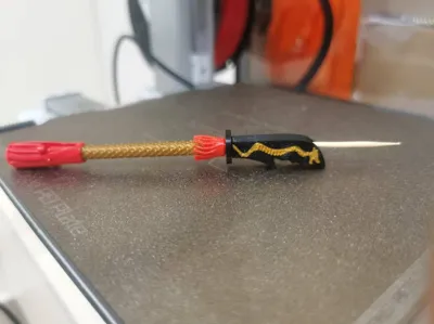 A Qinglong Yanyue Dao that can fire projectiles