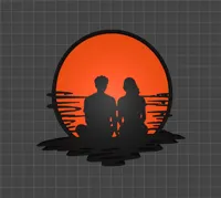 Tramonto romantico arancione