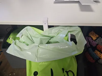 Bag holder with desk clamp