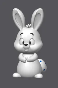 Osterhase mit Weißen Ohren und Punkte