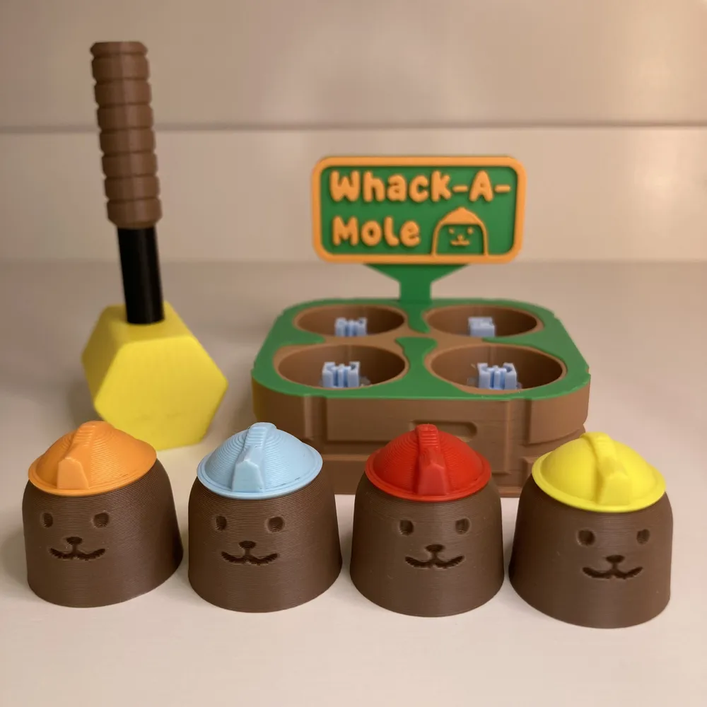 Whack A Mole Clicker Fidget Toy - Whack-A-Mole - Free 3D Print Model ...