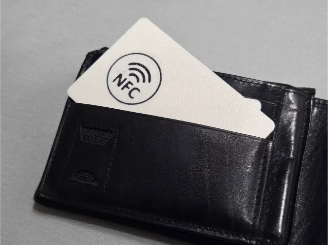 NFC card wallet size 
