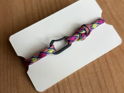 climbing carabiner bracelet or keychain